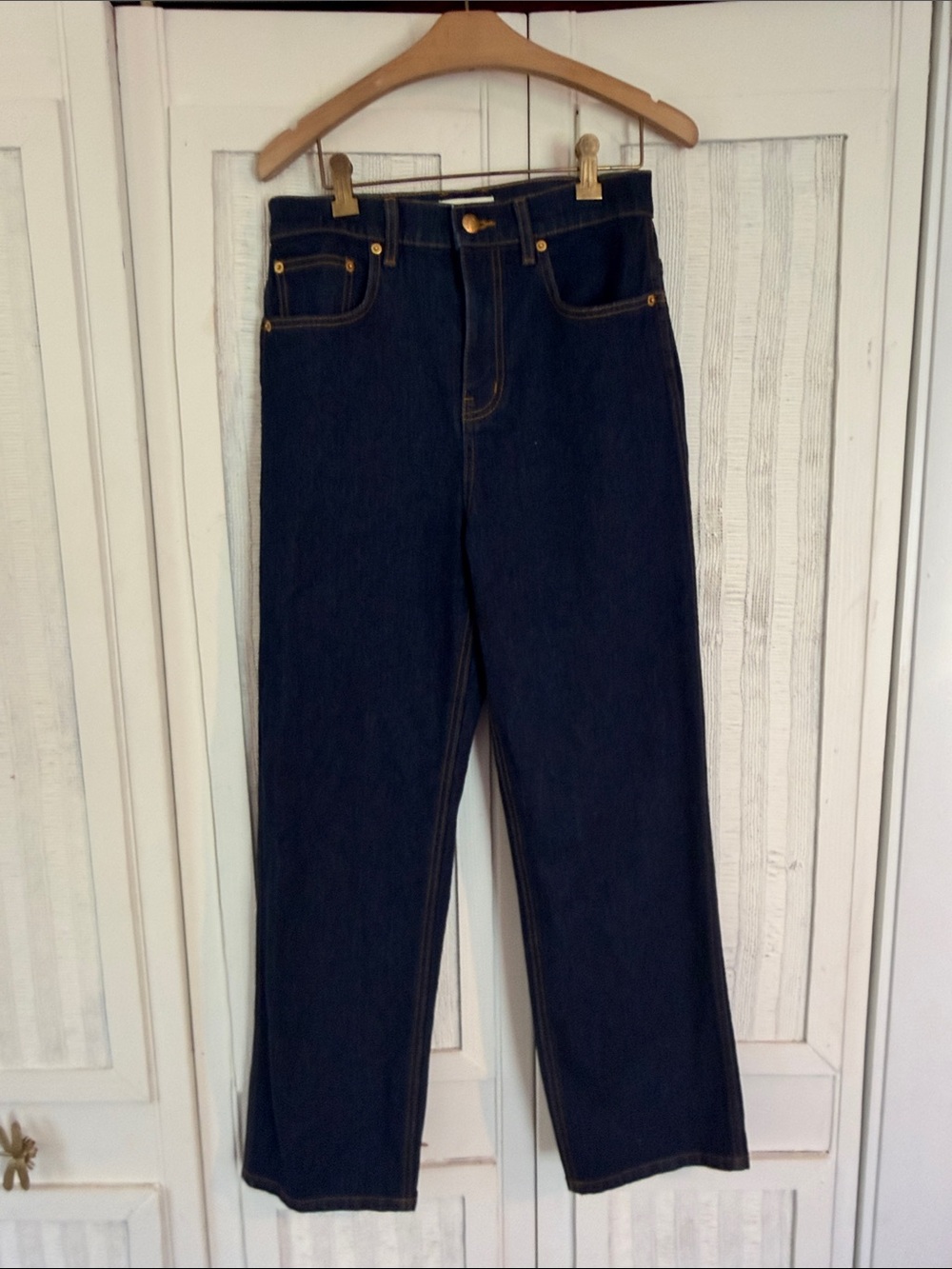 Tory Burch High-Rise Straight Leg Jeans w/Tags Size: 27 - Picture 5 of 9